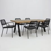 Bosco Bahamas 7pc Dining Setting - Black